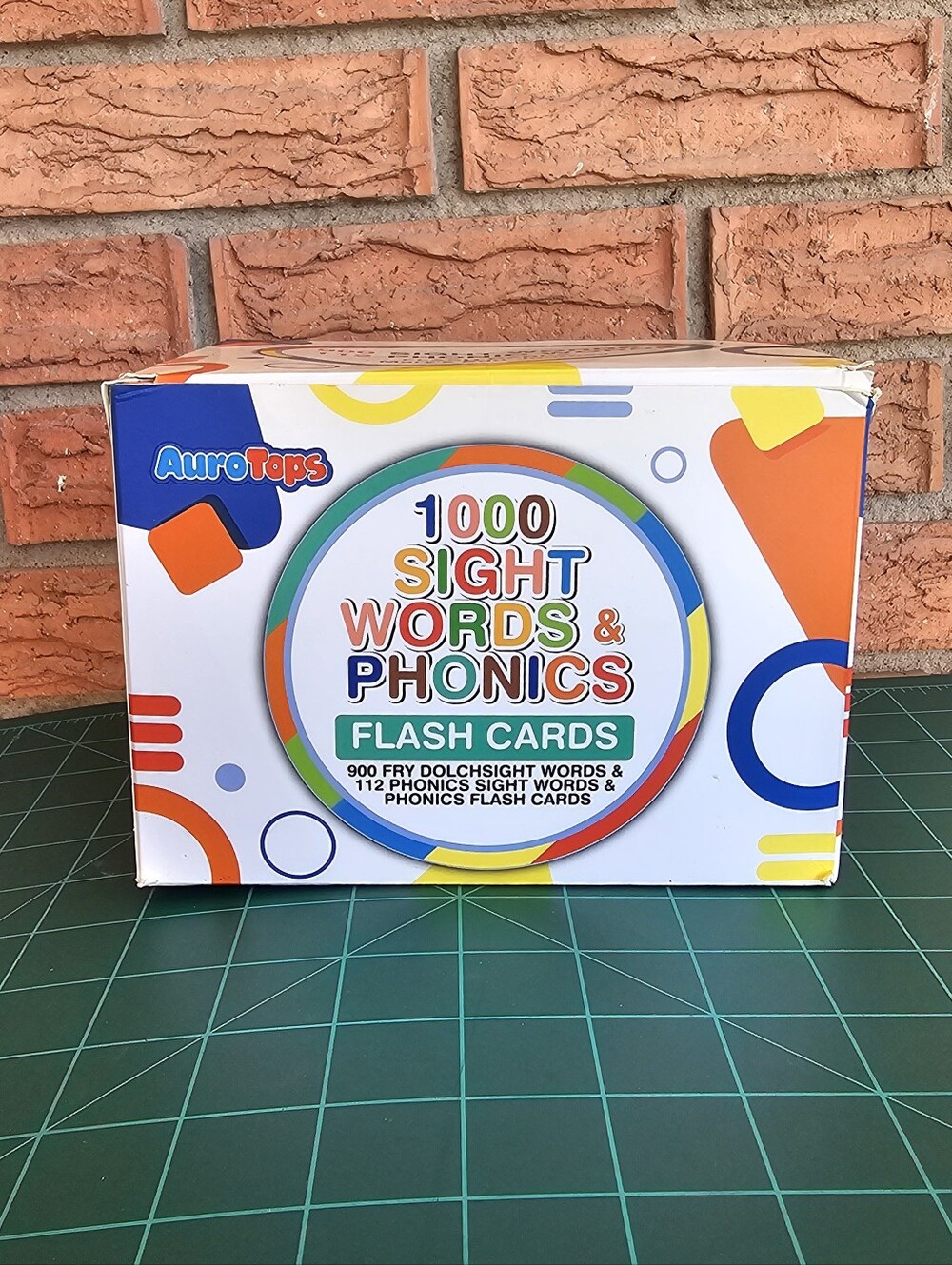 AuroTops 900 Sight Words & 112 Phonic Words Flash Cards